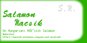 salamon macsik business card